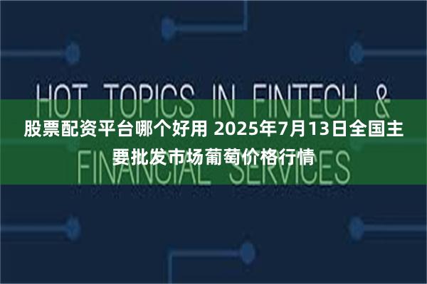 股票配资平台哪个好用 2025年7月13日全国主要批发市场葡萄价格行情
